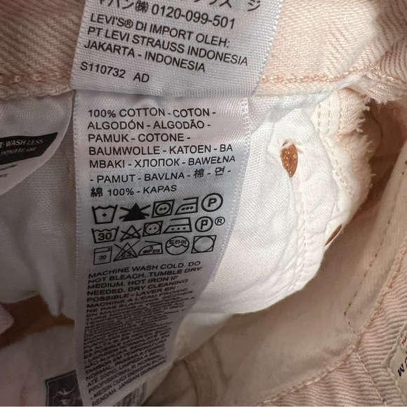 Levi’s 501 Women Size 25 Pale Pink Lemon Tag Button Fly Cut Off Jean Short - Picture 10 of 10
